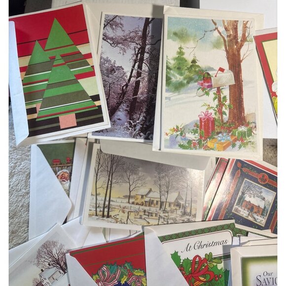 Christmas Greeting Cards With Envelopes Assorted Made in Canada Set of 50 - Picture 5 of 10